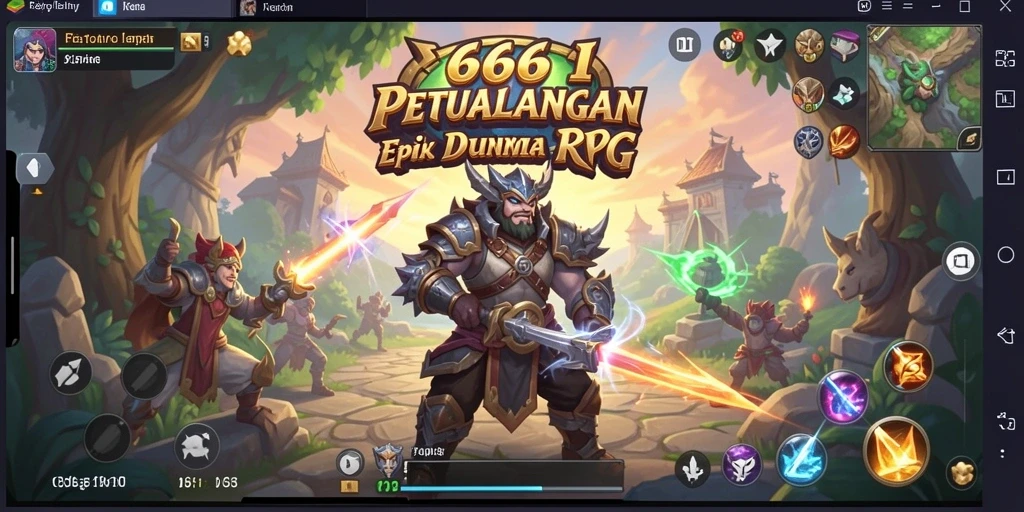 Gameplay seru dalam petualangan RPG 666I yang mendebarkan.