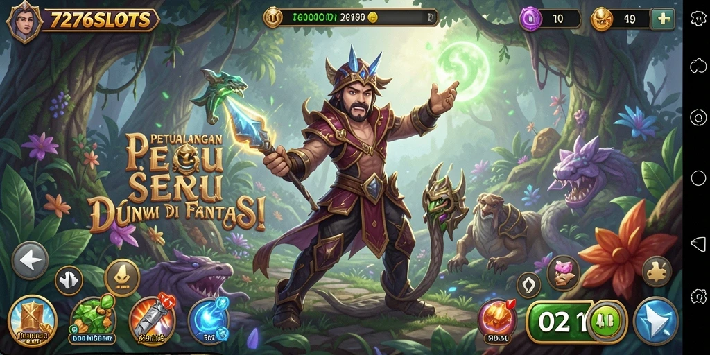 Screenshot utama menampilkan aksi pertempuran menegangkan di 7276SLOTS.