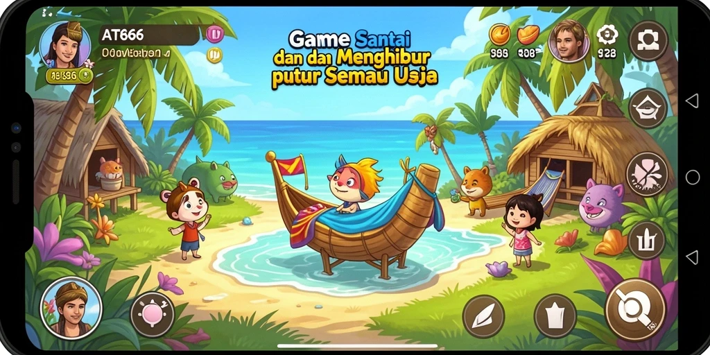 Screenshot utama AT866 menunjukkan gameplay yang menyenangkan dan interaktif.