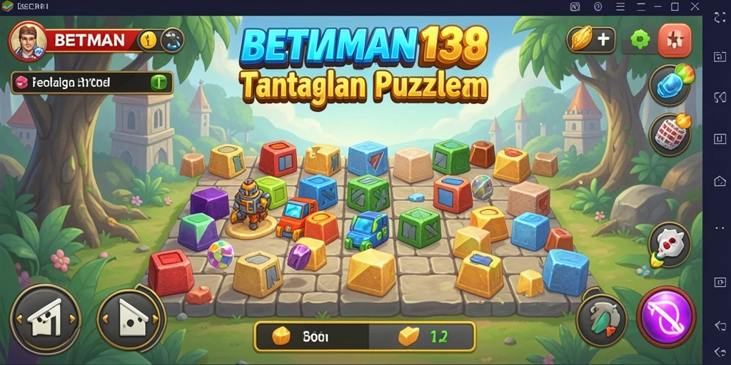 Screenshot permainan menunjukkan variasi puzzle yang menarik dan menantang.