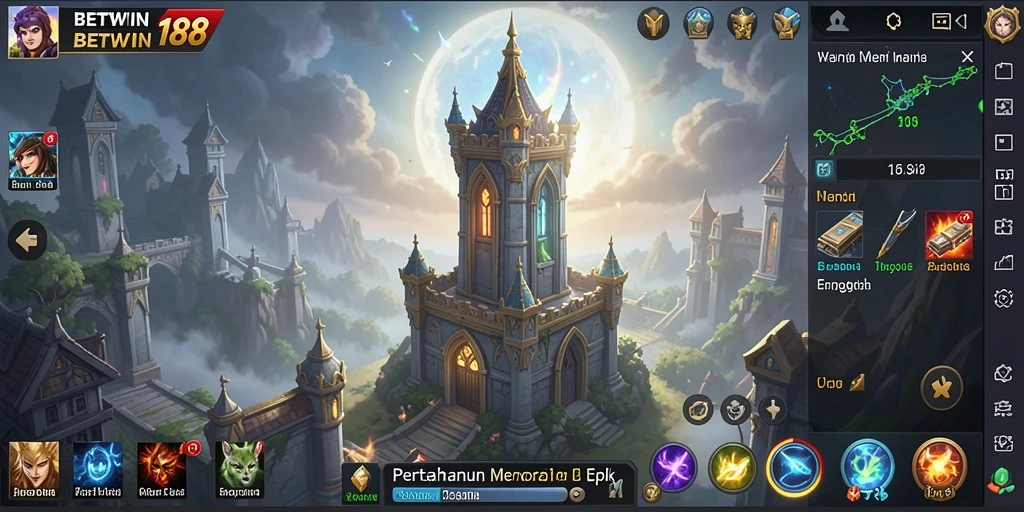 Screenshot gameplay Tower Defense BETWIN188 yang mendebarkan.