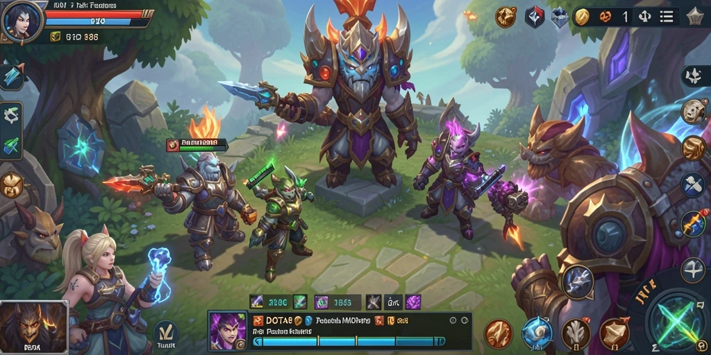 Screenshot menampilkan aksi seru dalam permainan MMORPG DOTA88.