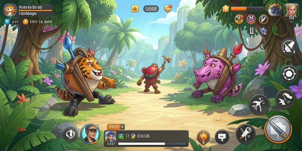 Tangkapan layar G668 menampilkan momen seru dalam gameplay Simulation.