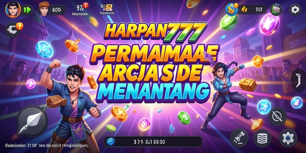 Tangkapan layar utama HARAPAN777 menunjukkan gameplay yang dinamis dan penuh warna.