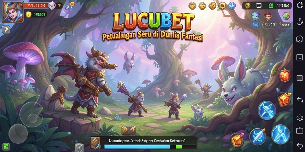 Screenshot gameplay LUCUBET yang menampilkan aksi seru di dunia petualangan.
