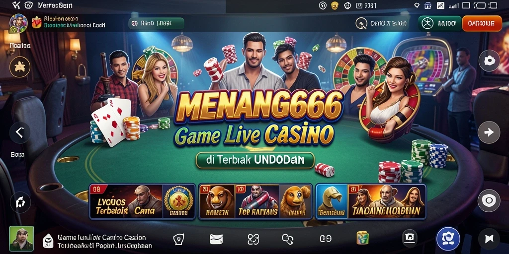 Tangkapan layar gameplay Live Casino yang interaktif dan mendebarkan.
