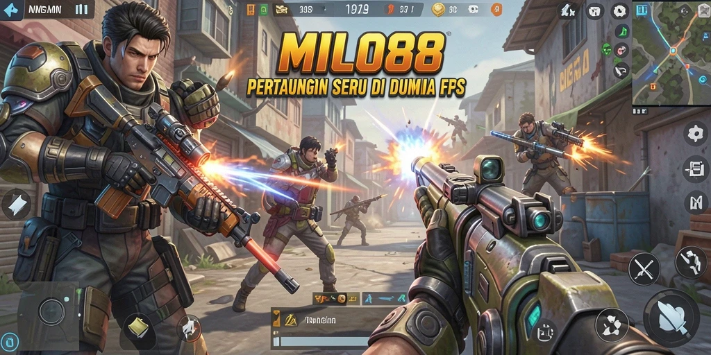 Tampilan gameplay seru dari MILO88 yang menampilkan aksi FPS.