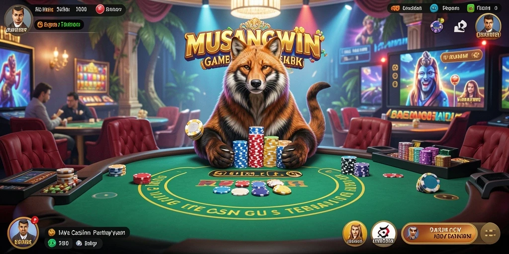 Screenshot gameplay seru di aplikasi Live Casino MUSANGWIN