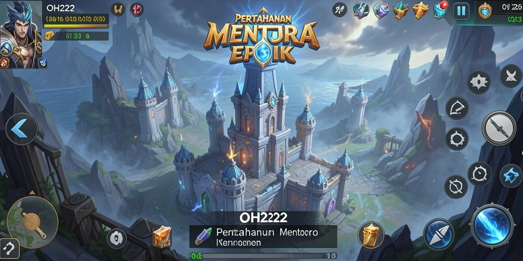 Tampilan gameplay menara pertahanan yang mendebarkan dari OH222.