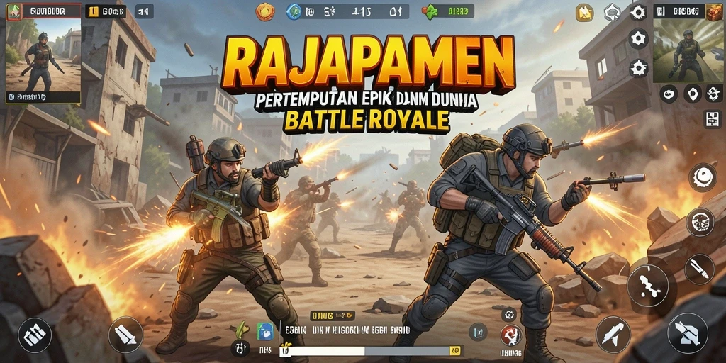 Gameplay seru dalam pertarungan Battle Royale RAJAPAMEN.