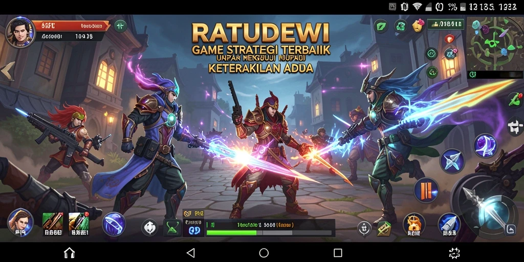 Screenshot menunjukkan gameplay strategi mendalam di RATUDEWI.