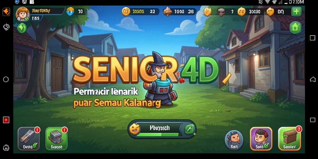Tampilan gameplay SENIOR4D yang menawan dan interaktif.