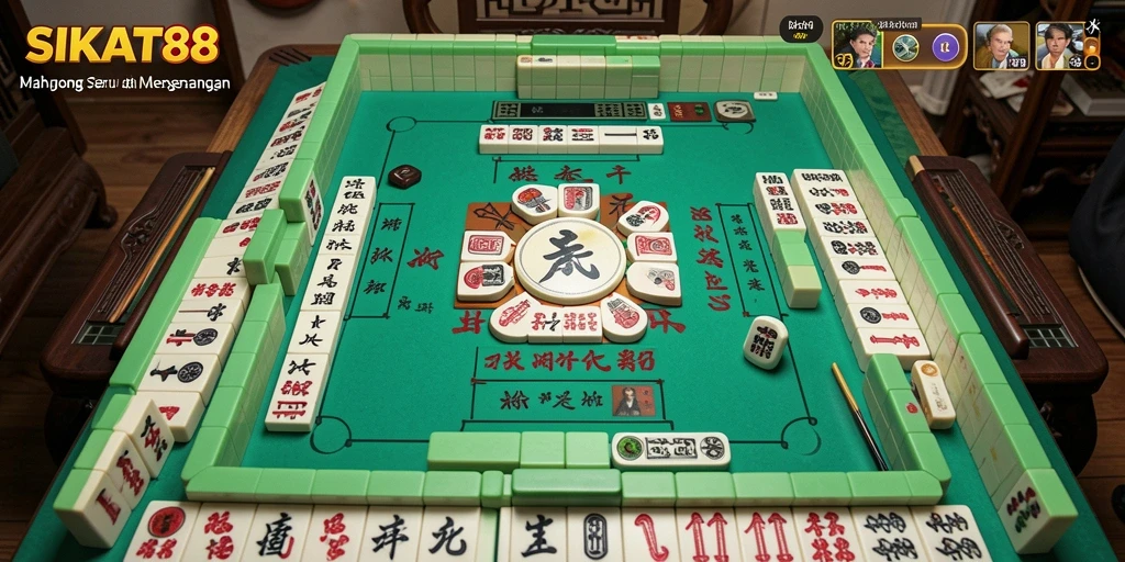 Tampilan gameplay Mahjong yang menarik dan penuh warna.