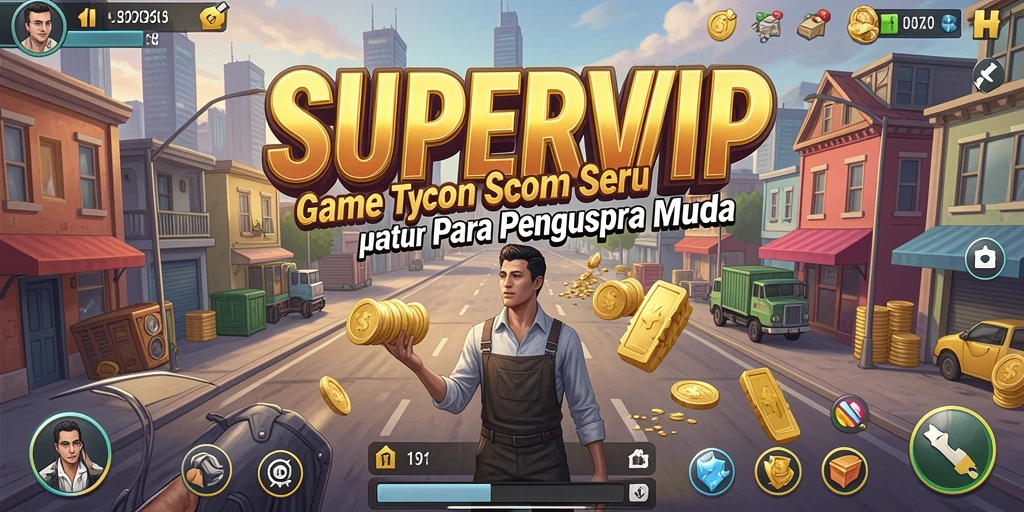 Gambaran gameplay seru dalam dunia Tycoon di SUPERVIP.