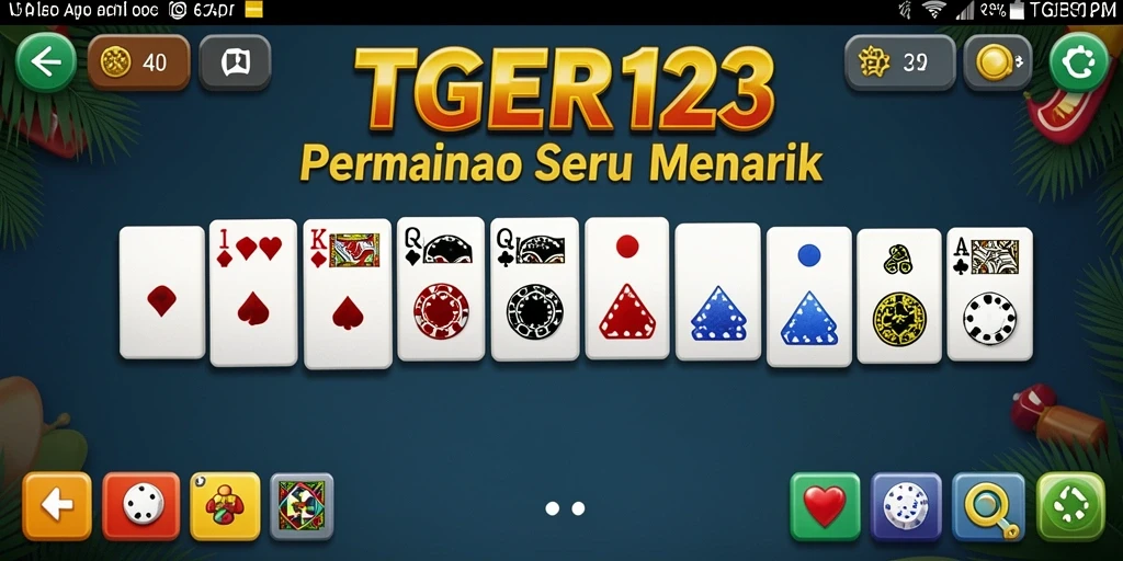 Tampilan gameplay menarik TGER123 dengan berbagai mode permainan Domino.