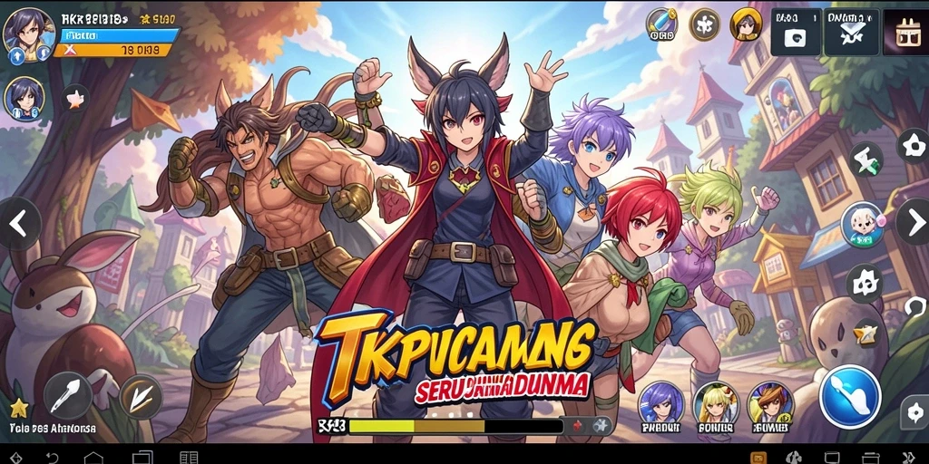 Tampilan menakjubkan dalam game Anime dengan aksi seru.