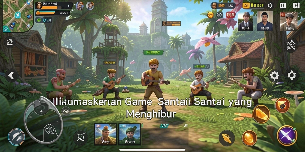 Tampilan gameplay menarik dari V87 yang penuh warna dan dinamis.